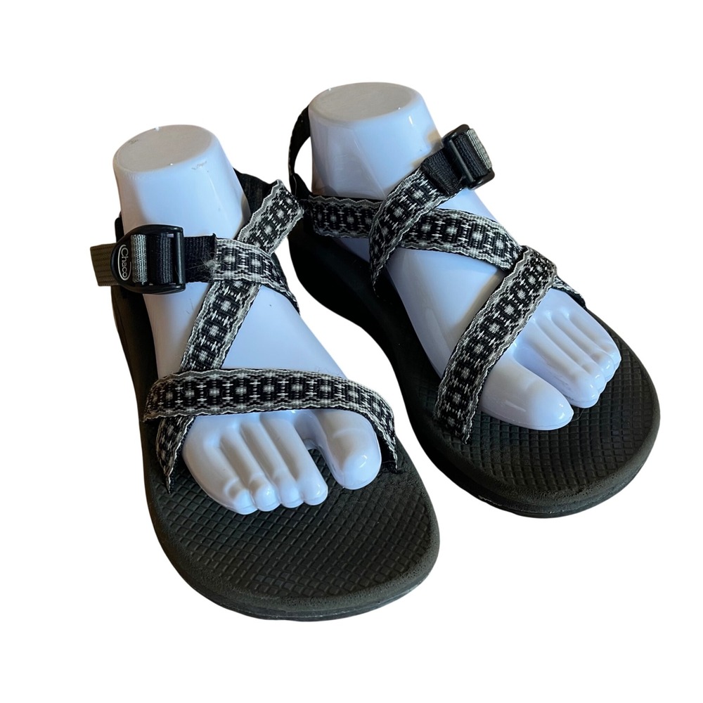 Chaco Z Cloud 2 Classic Sandal Water Trail Beach Women 9 Black White